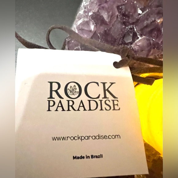 Amethyst Candle Holder “Rock Paradise” Hand-Crafted Authentic Made in Brazil NWT - Picture 4 of 12